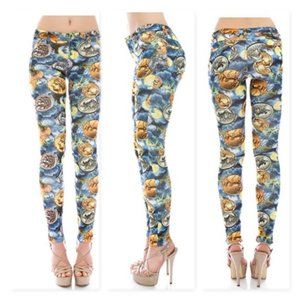 Coin Print Scuba Leggings